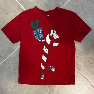 H&M Red Candy Cane Graphic Tee